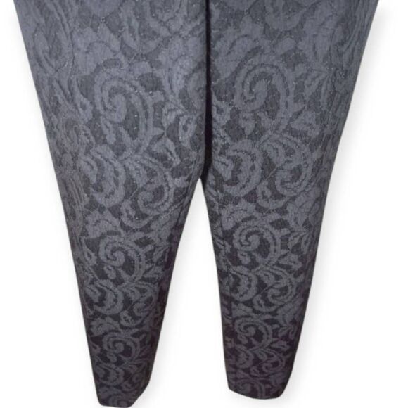 ANN TAYLOR BLACK FLORAL PANTS SZ.4 EUC. - Picture 3 of 7